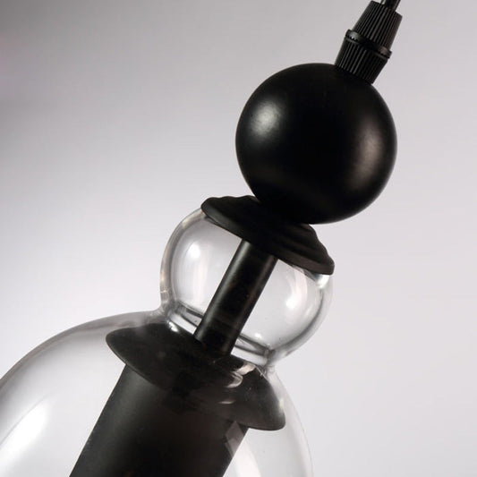 Bell-Shaped Glass Pendant Light / Light Source Not Included / Amber