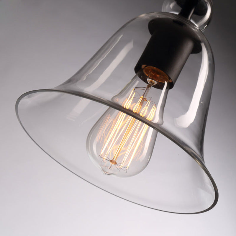 Bell-Shaped Glass Pendant Light