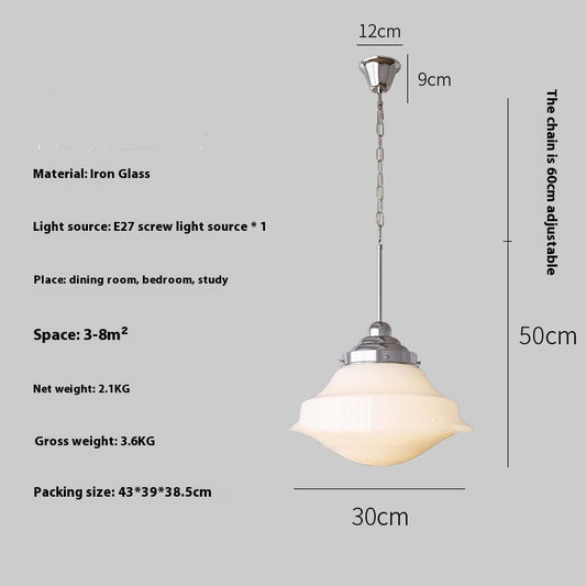 Retro Chrome or Copper Pendant Light / No Stroboscope Warm Light / Copper A Style 38x55cm