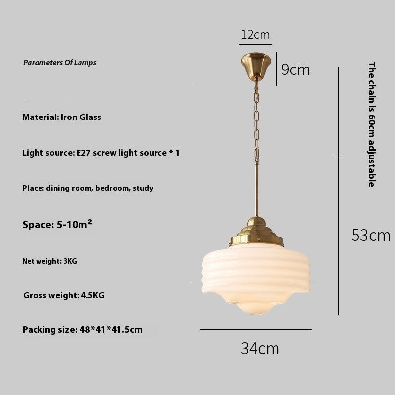 Retro Chrome or Copper Pendant Light