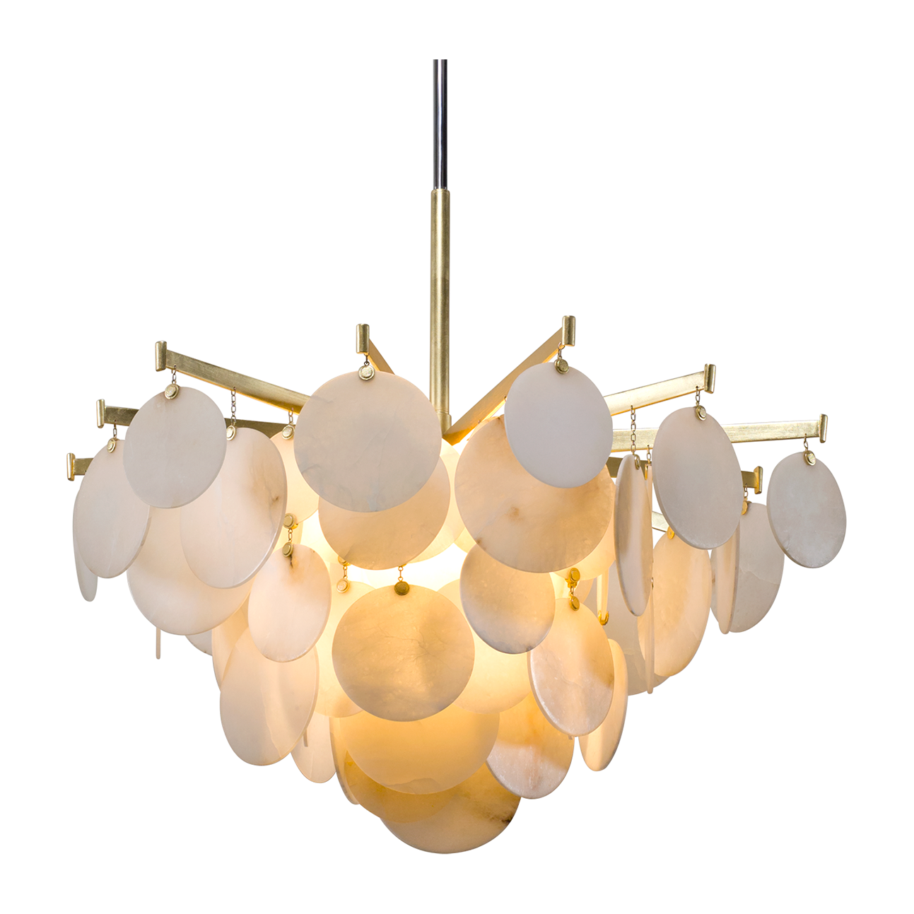 Single-Light Gold Leaf Chandelier / Default Title