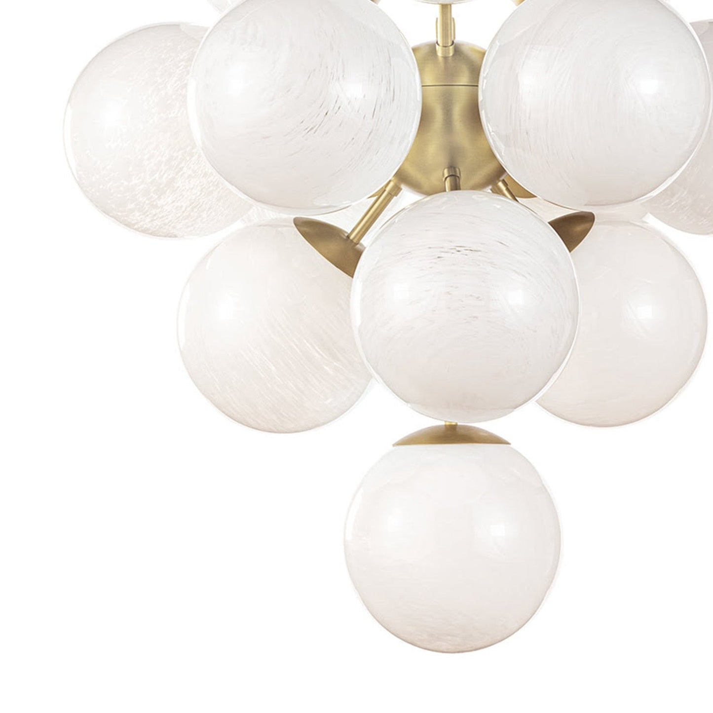 Three-Foot Swirl Glass Globe Chandelier