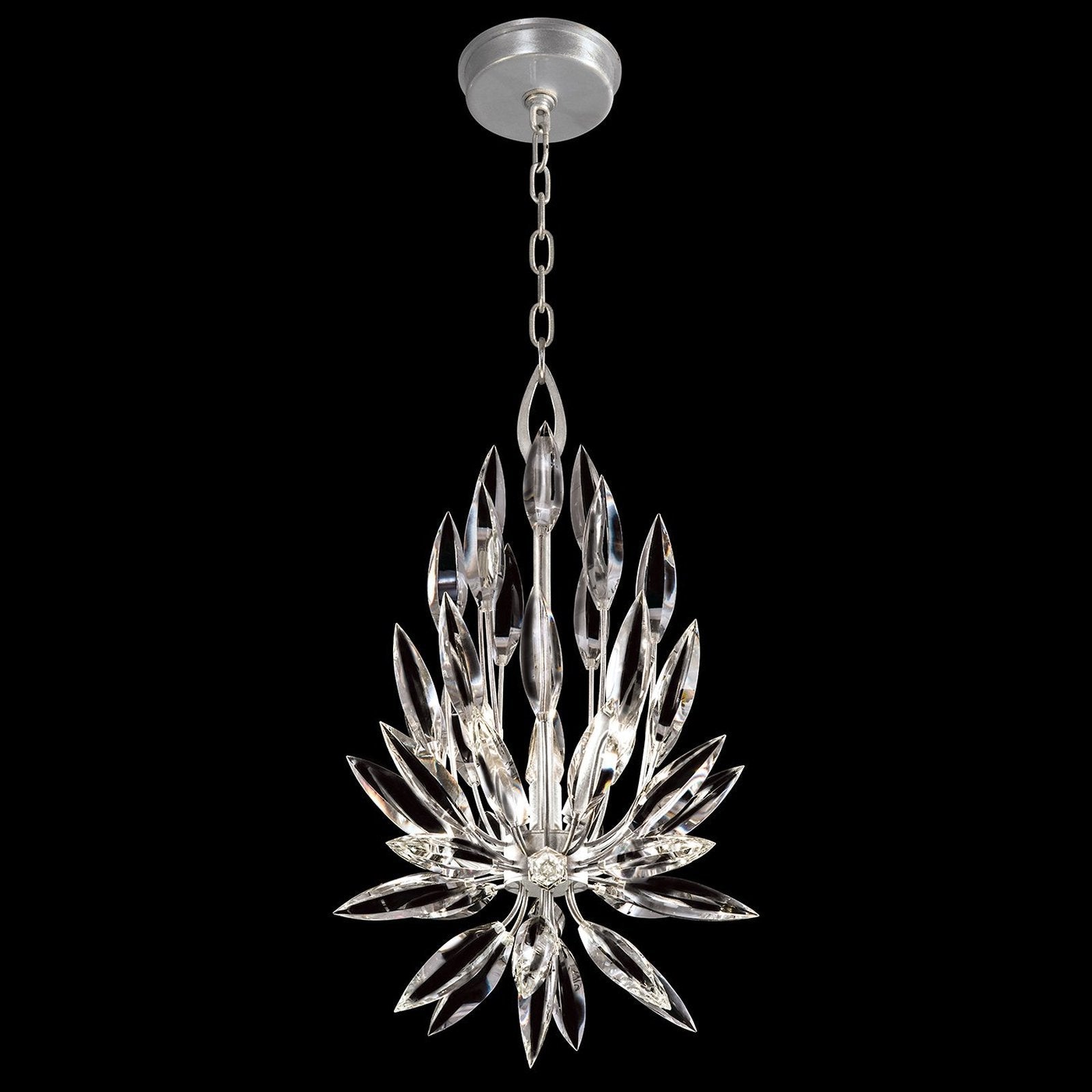 12-Inch Crystal Lily Bud Pendant