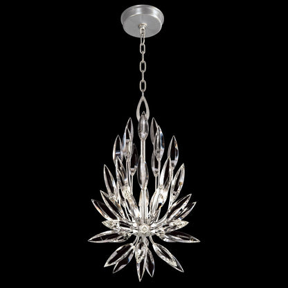 12-Inch Crystal Lily Bud Pendant