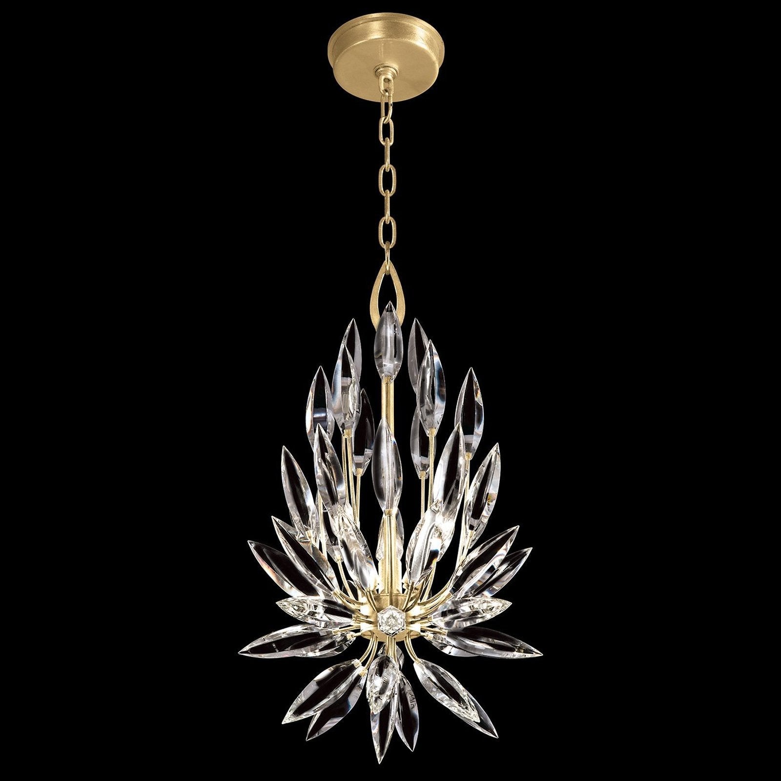 12-Inch Crystal Lily Bud Pendant