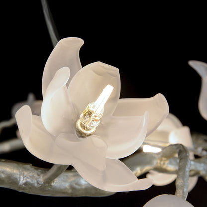 12-Light Magnolia Glass Halo Chandelier