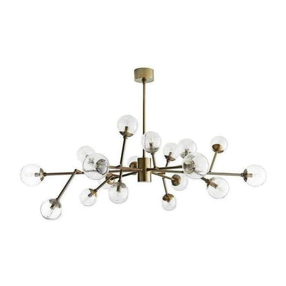 18-Light Adjustable Brass Globe Chandelier / Default Title