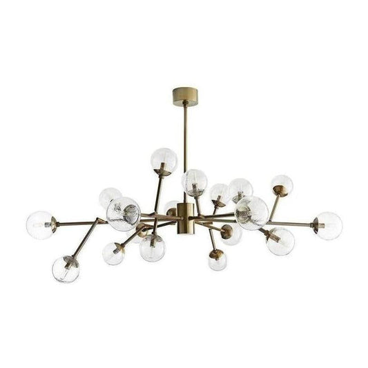 18-Light Adjustable Brass Globe Chandelier / Default Title