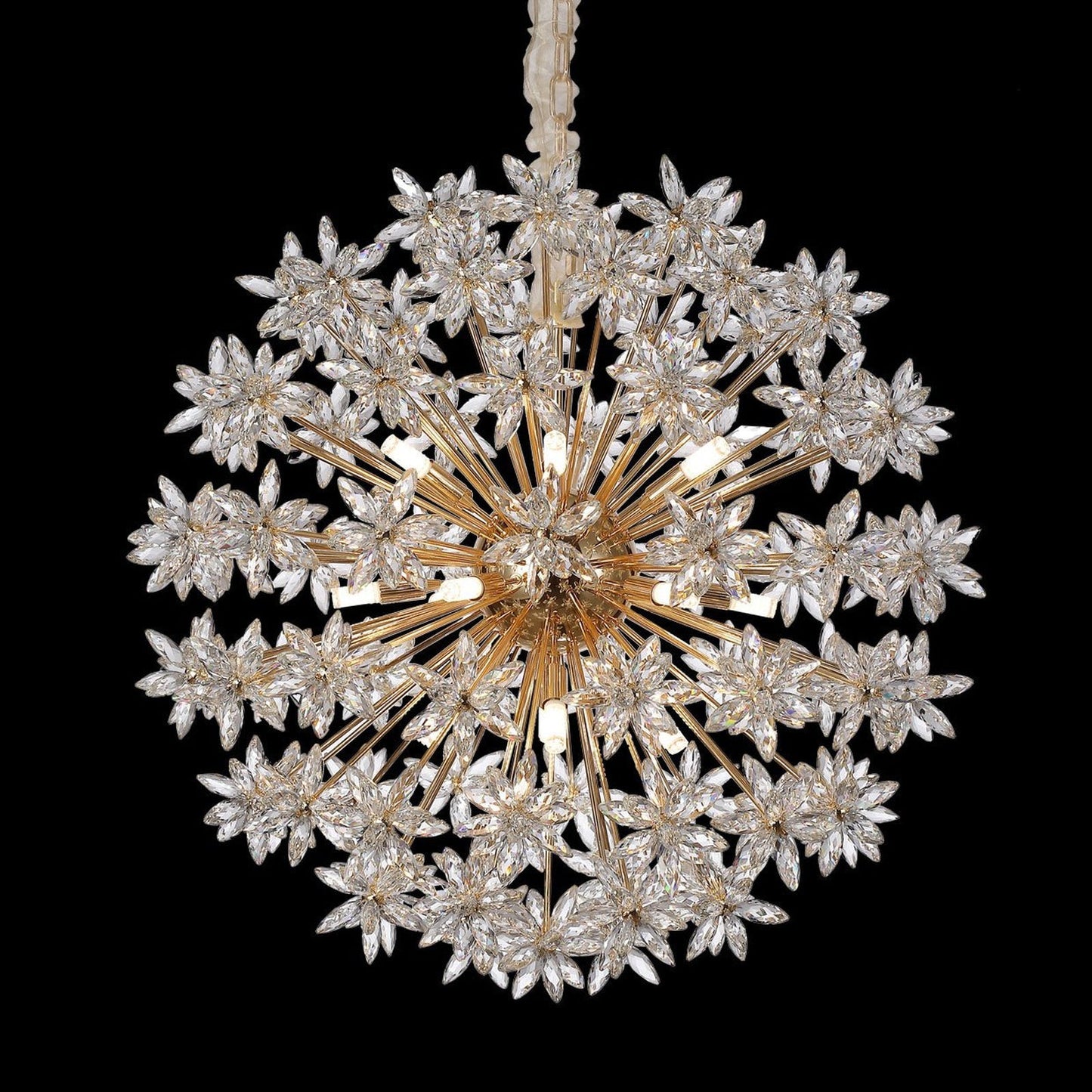 18-Light Gold Round Chandelier / Default Title