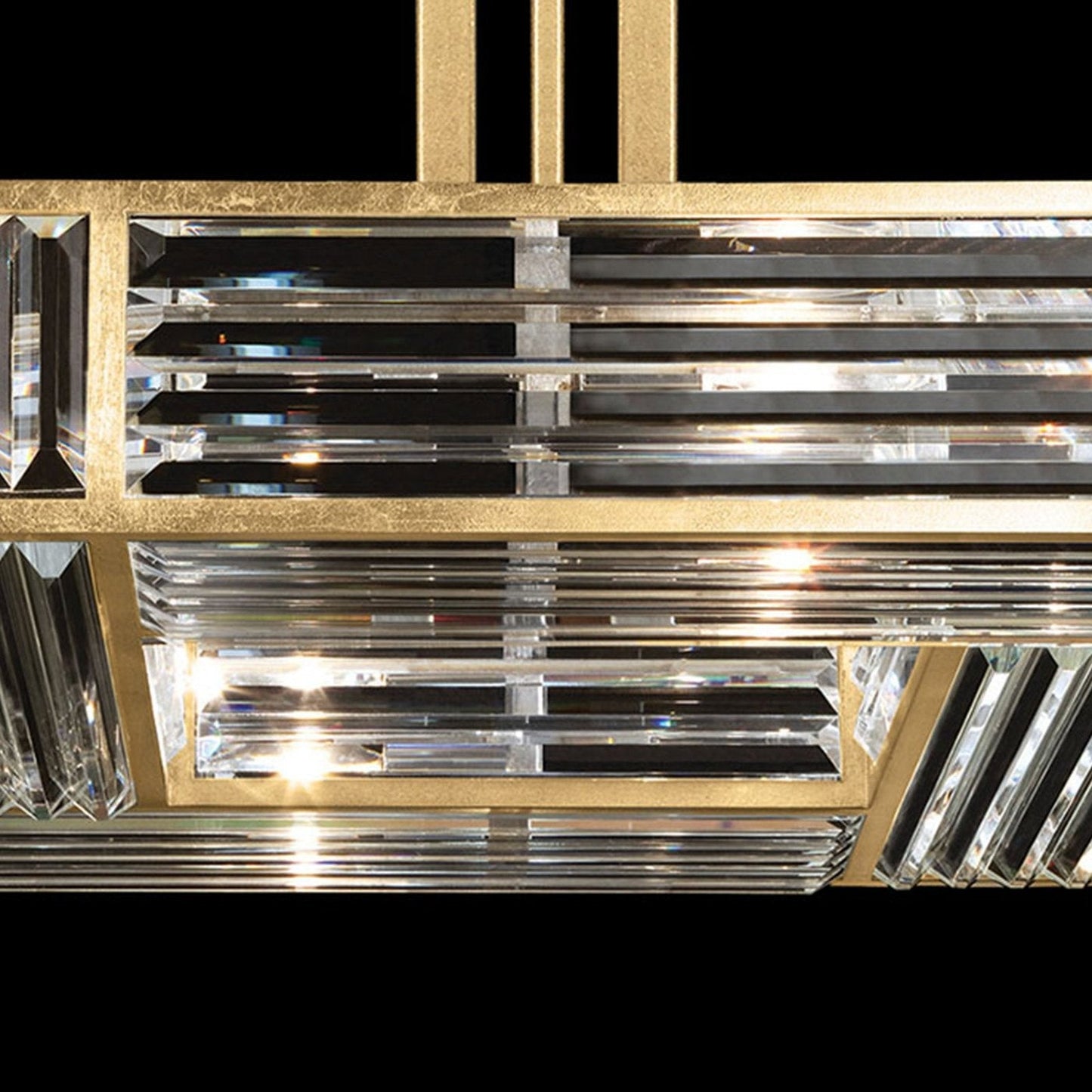 25-Inch Crystal Panel Square Pendant