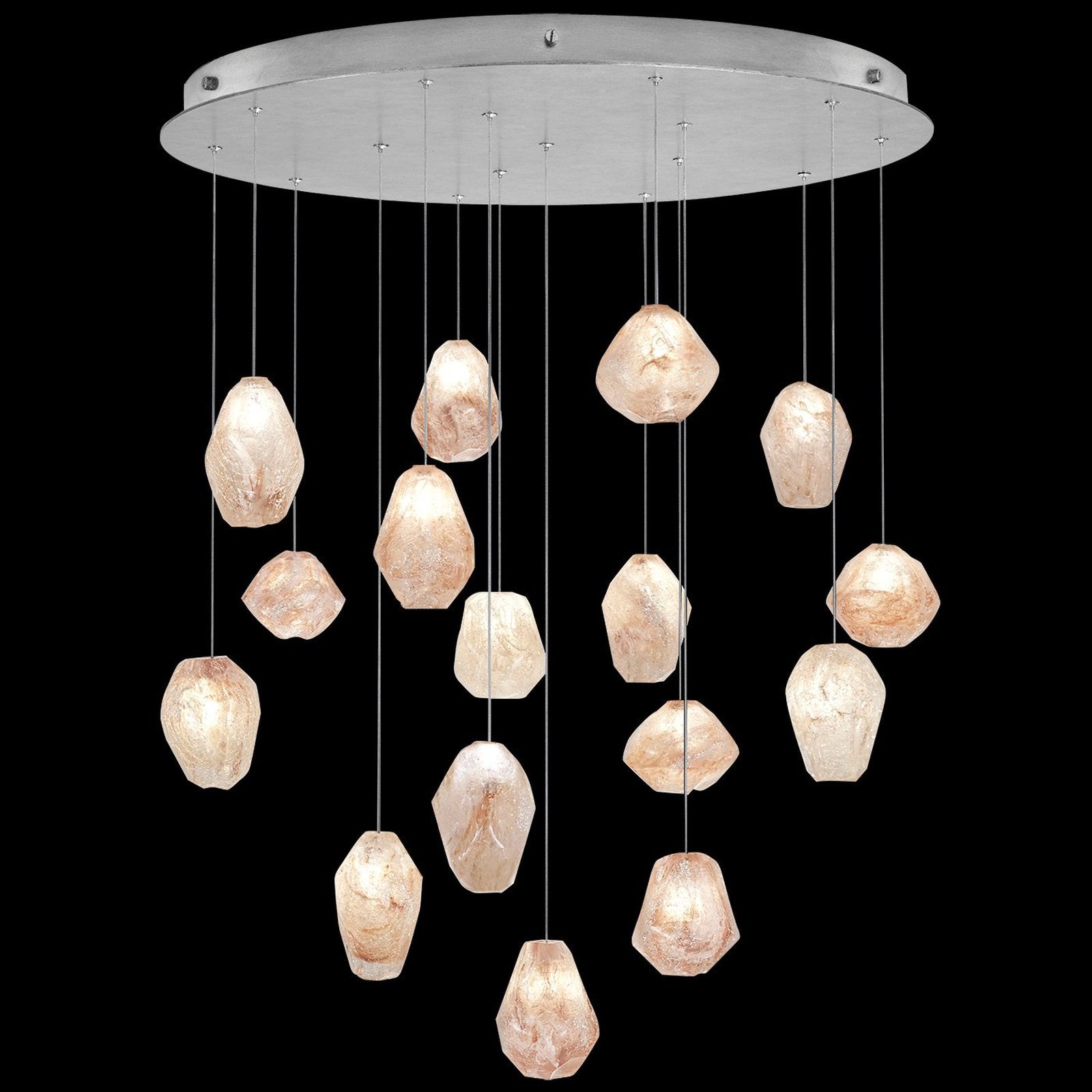 32-Inch Natural Quartz Round Pendant