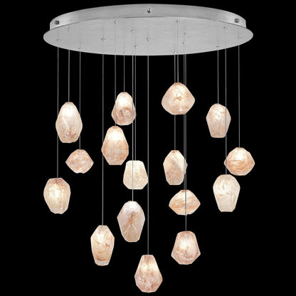32-Inch Natural Quartz Round Pendant