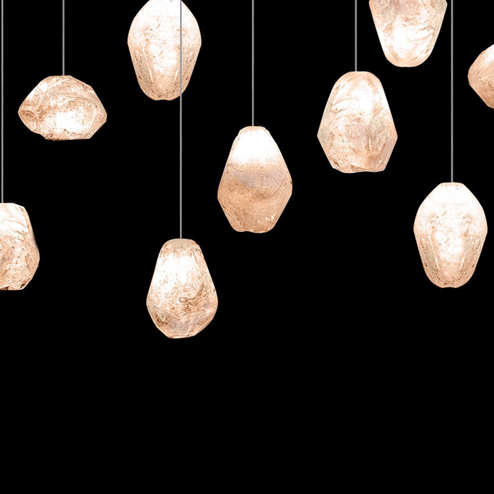 32-Inch Natural Quartz Round Pendant