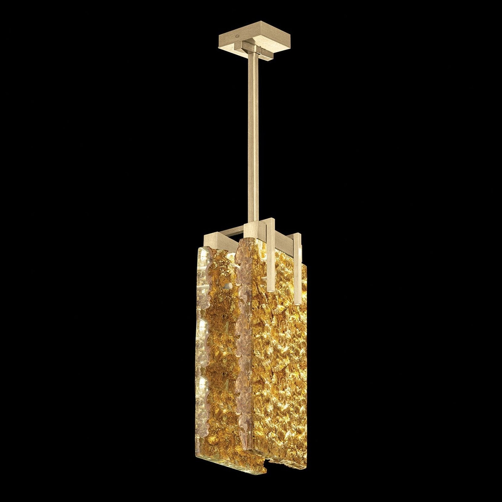 7.75-Inch Textured Cast Crystal LED Pendant