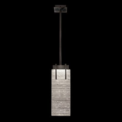 7.75-Inch Textured Cast Crystal LED Pendant