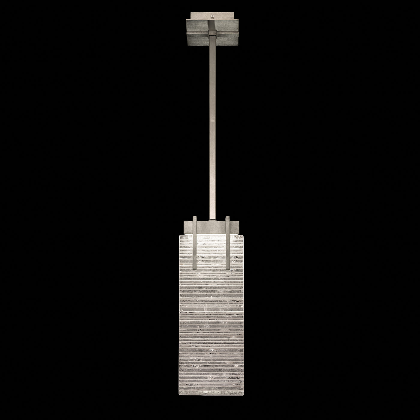 7.75-Inch Textured Cast Crystal LED Pendant