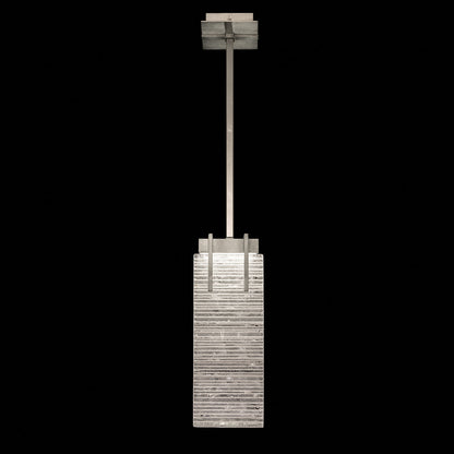 7.75-Inch Textured Cast Crystal LED Pendant