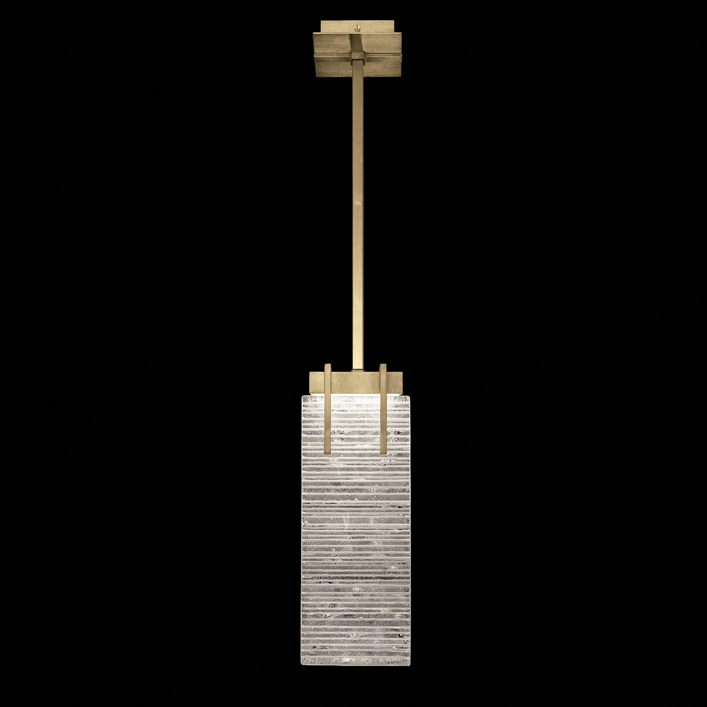 7.75-Inch Textured Cast Crystal LED Pendant