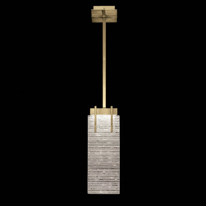 7.75-Inch Textured Cast Crystal LED Pendant