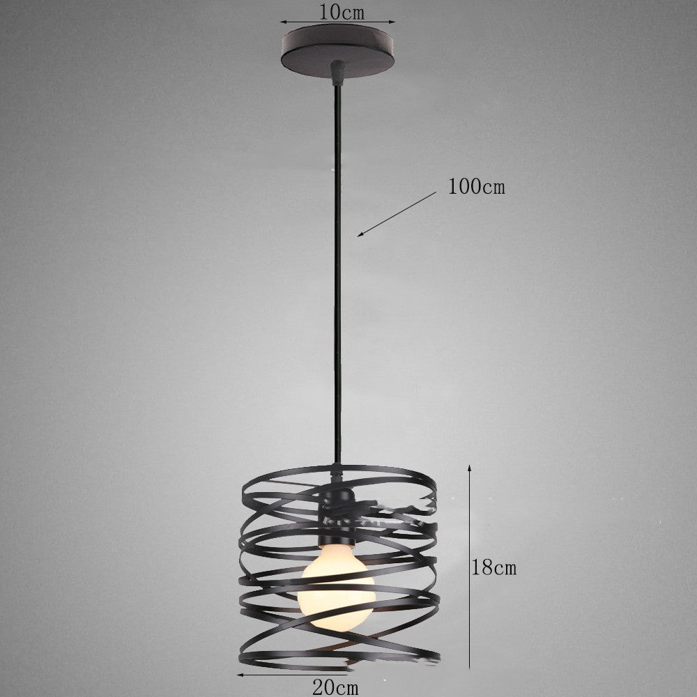 Adjustable Black Iron LED Pendant Light / A Style black