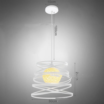 Adjustable Black Iron LED Pendant Light