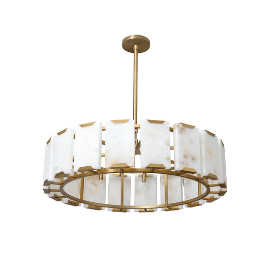 Alabaster Panel Brushed Gold Chandelier / Default Title