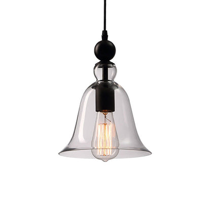 Bell-Shaped Glass Pendant Light