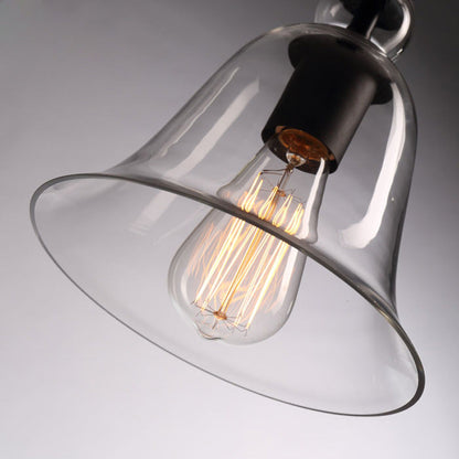 Bell-Shaped Glass Pendant Light