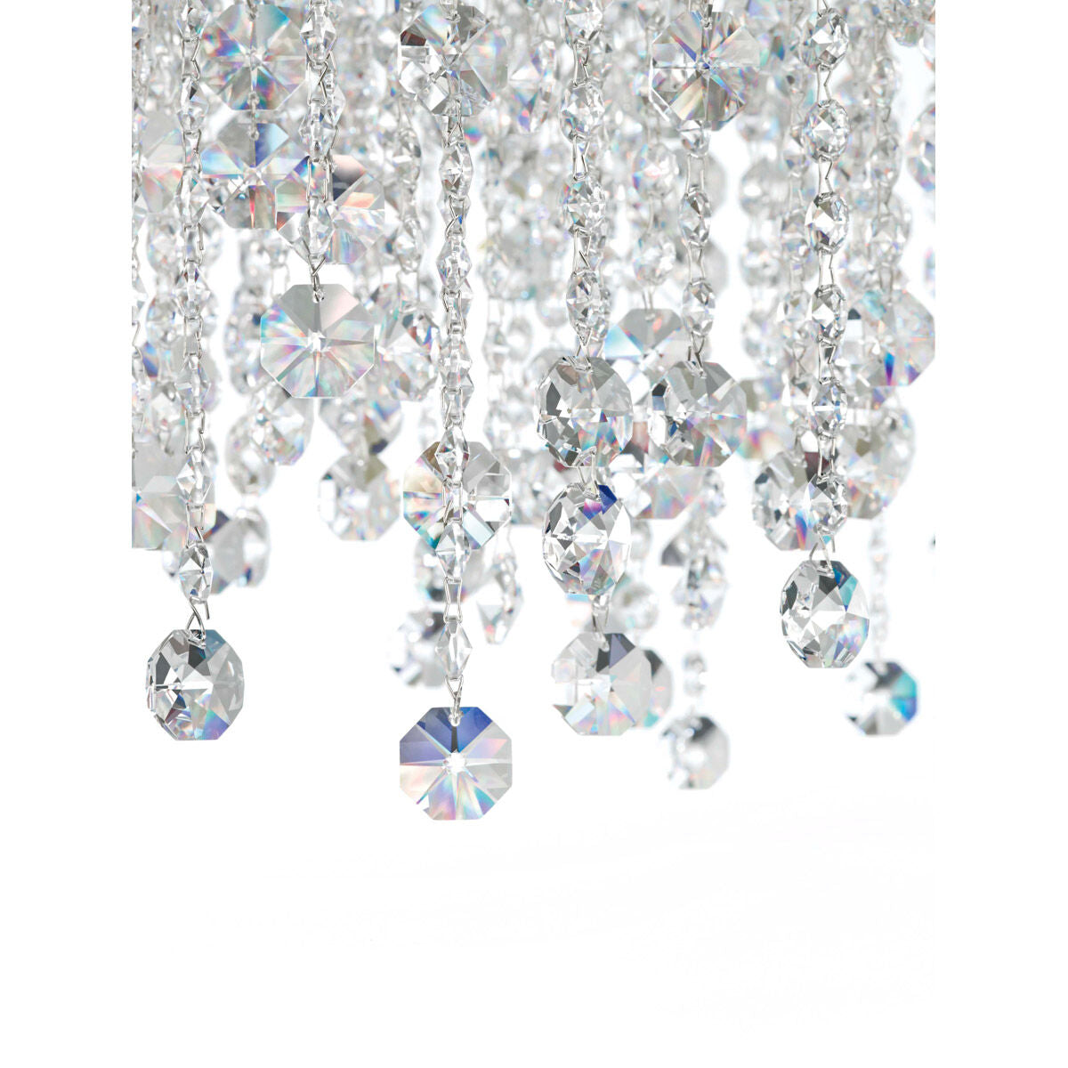 Crystal Strand Circular Linear Pendant Light
