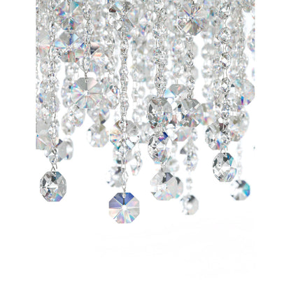 Crystal Strand Circular Linear Pendant Light