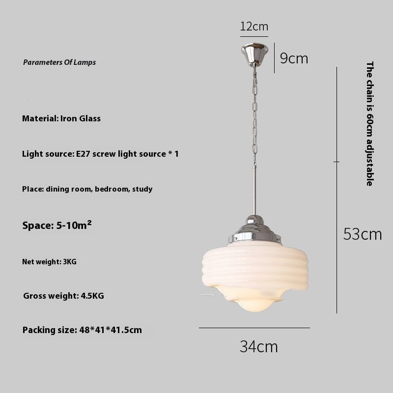 Retro Chrome or Copper Pendant Light / No Stroboscope Warm Light / Chrome A Style 30x50cm