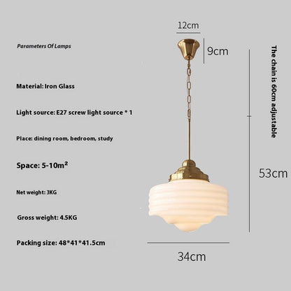 Retro Chrome or Copper Pendant Light