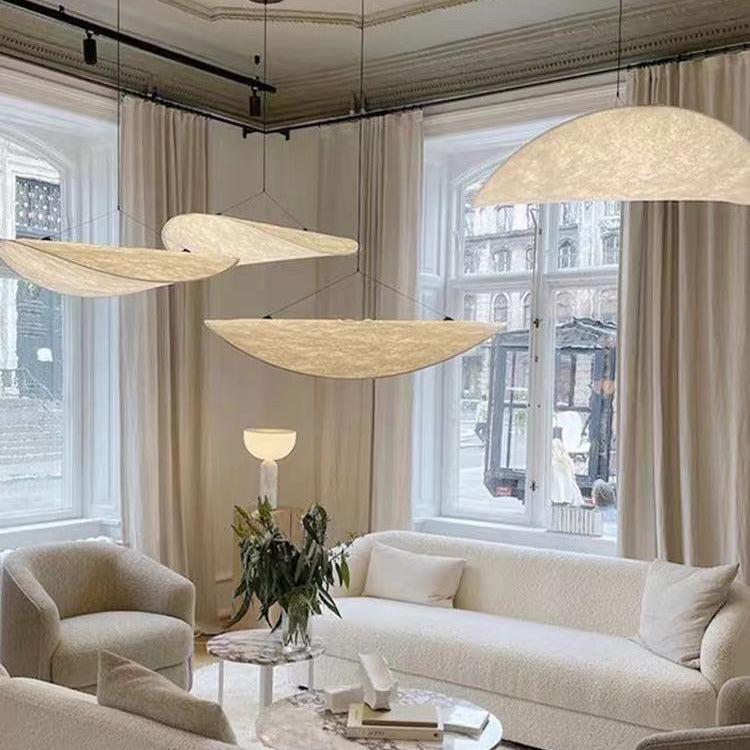 Silk Shade Adjustable LED Pendant Light / Tricolor Light / 80cm