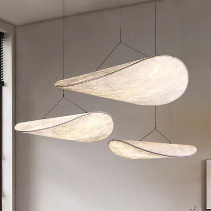 Silk Shade Adjustable LED Pendant Light / Tricolor Light / 40cm