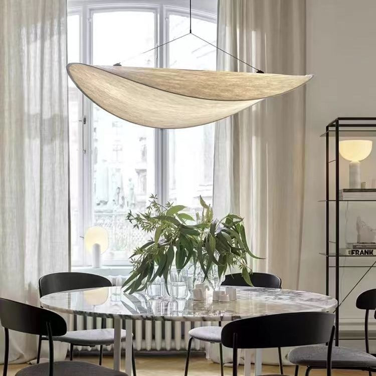 Silk Shade Adjustable LED Pendant Light / Tricolor Light / 60cm