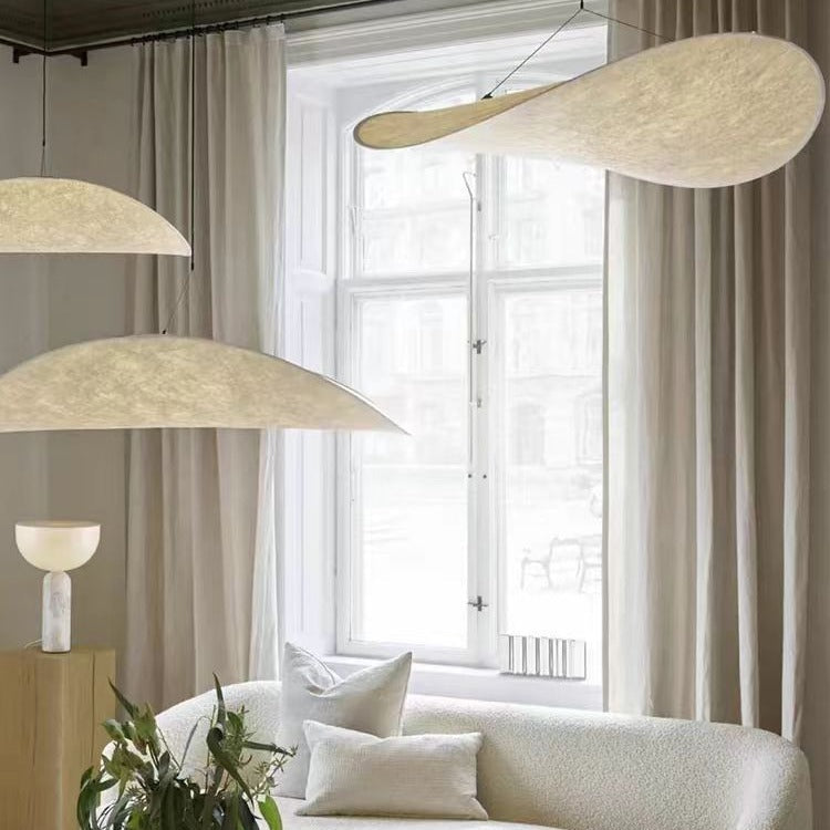 Silk Shade Adjustable LED Pendant Light / Tricolor Light / 50cm