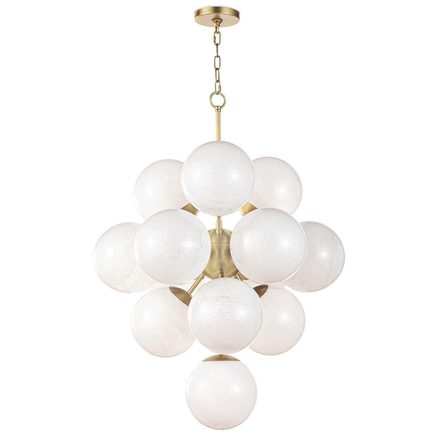 Three-Foot Swirl Glass Globe Chandelier / Default Title