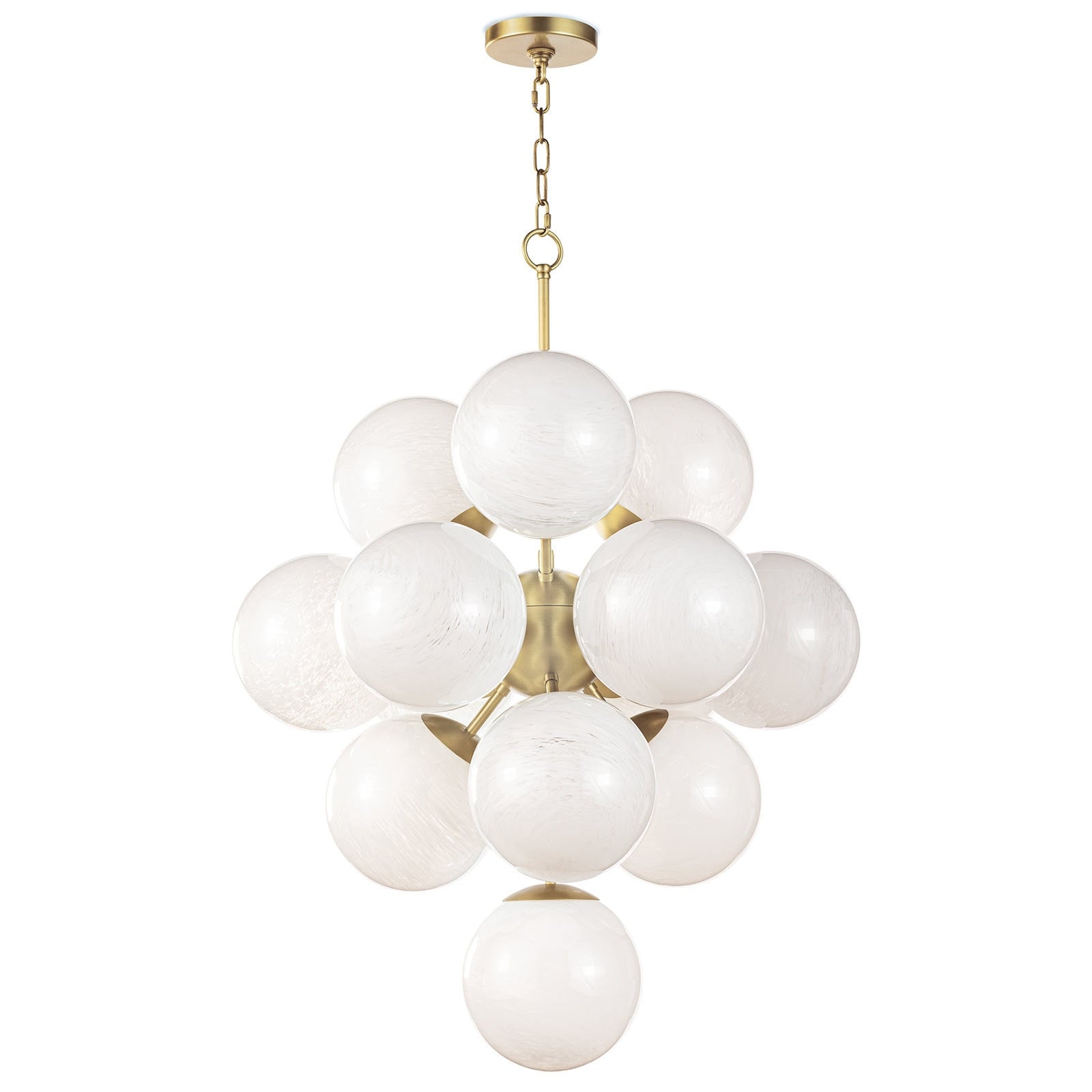 Three-Foot Swirl Glass Globe Chandelier / Default Title
