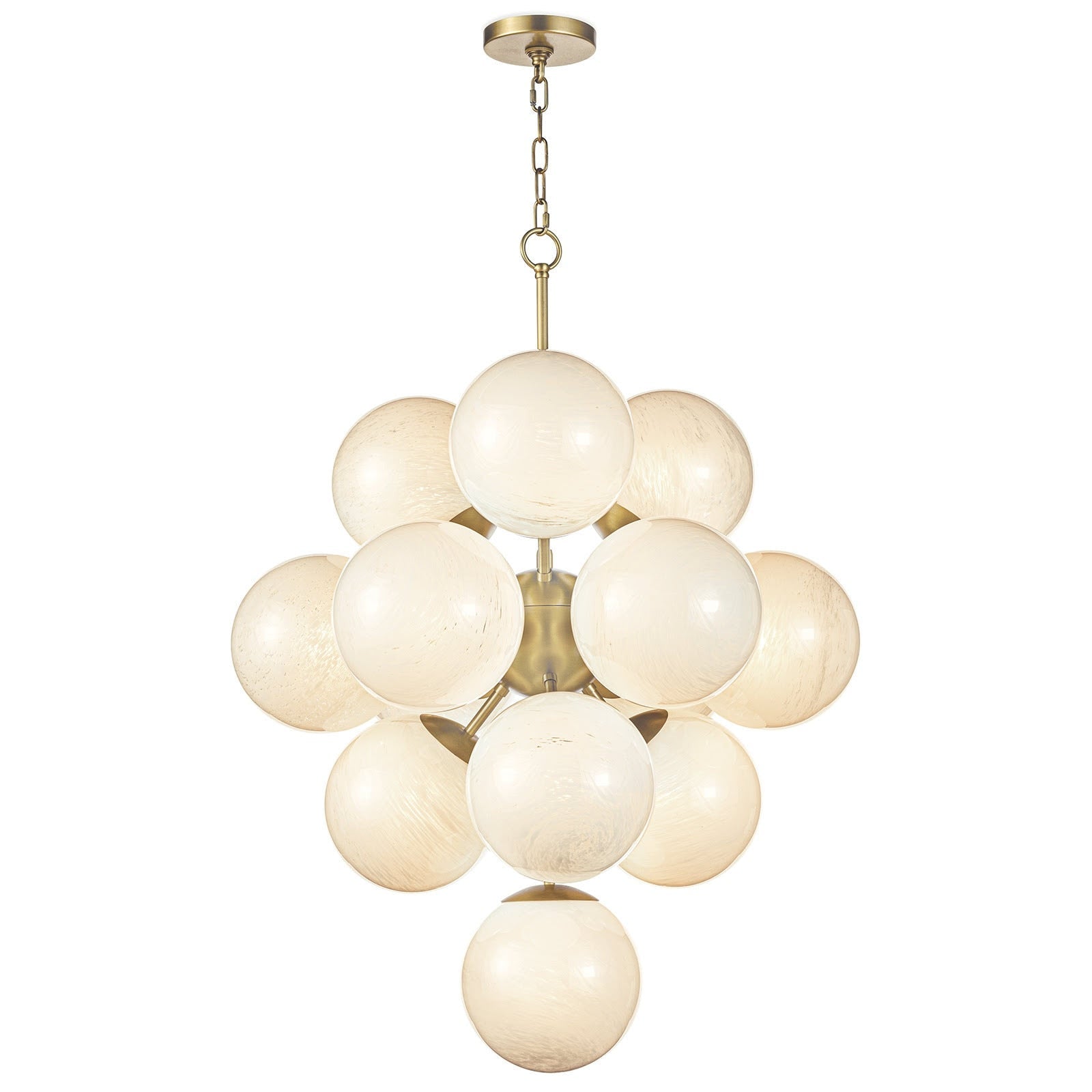 Three-Foot Swirl Glass Globe Chandelier
