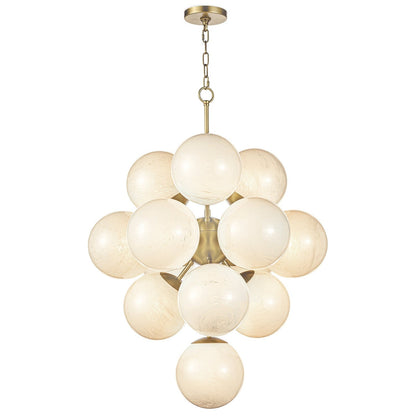 Three-Foot Swirl Glass Globe Chandelier