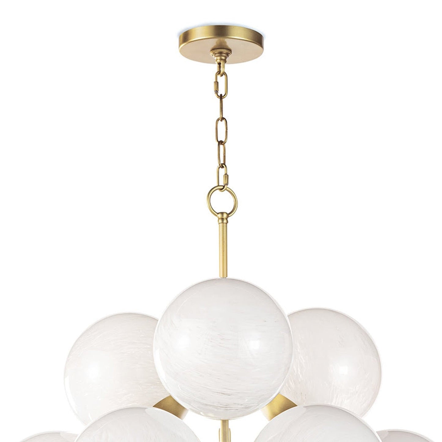 Three-Foot Swirl Glass Globe Chandelier