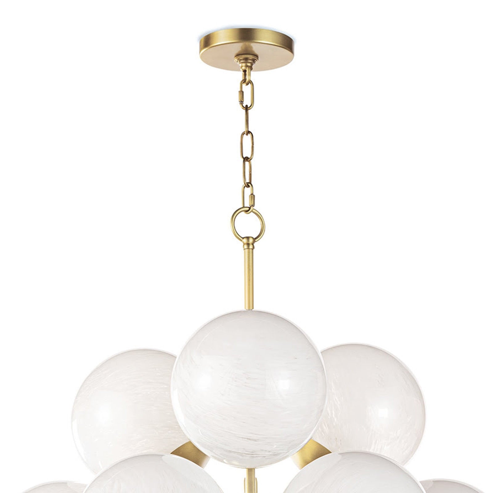 Three-Foot Swirl Glass Globe Chandelier
