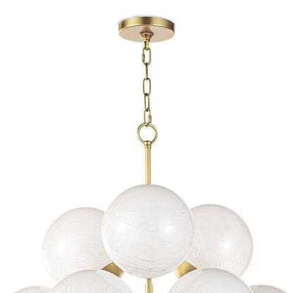 Three-Foot Swirl Glass Globe Chandelier