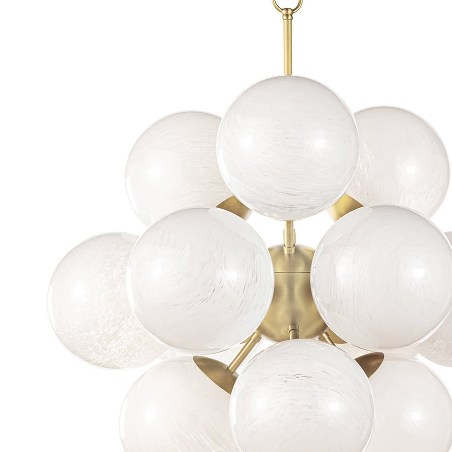 Three-Foot Swirl Glass Globe Chandelier