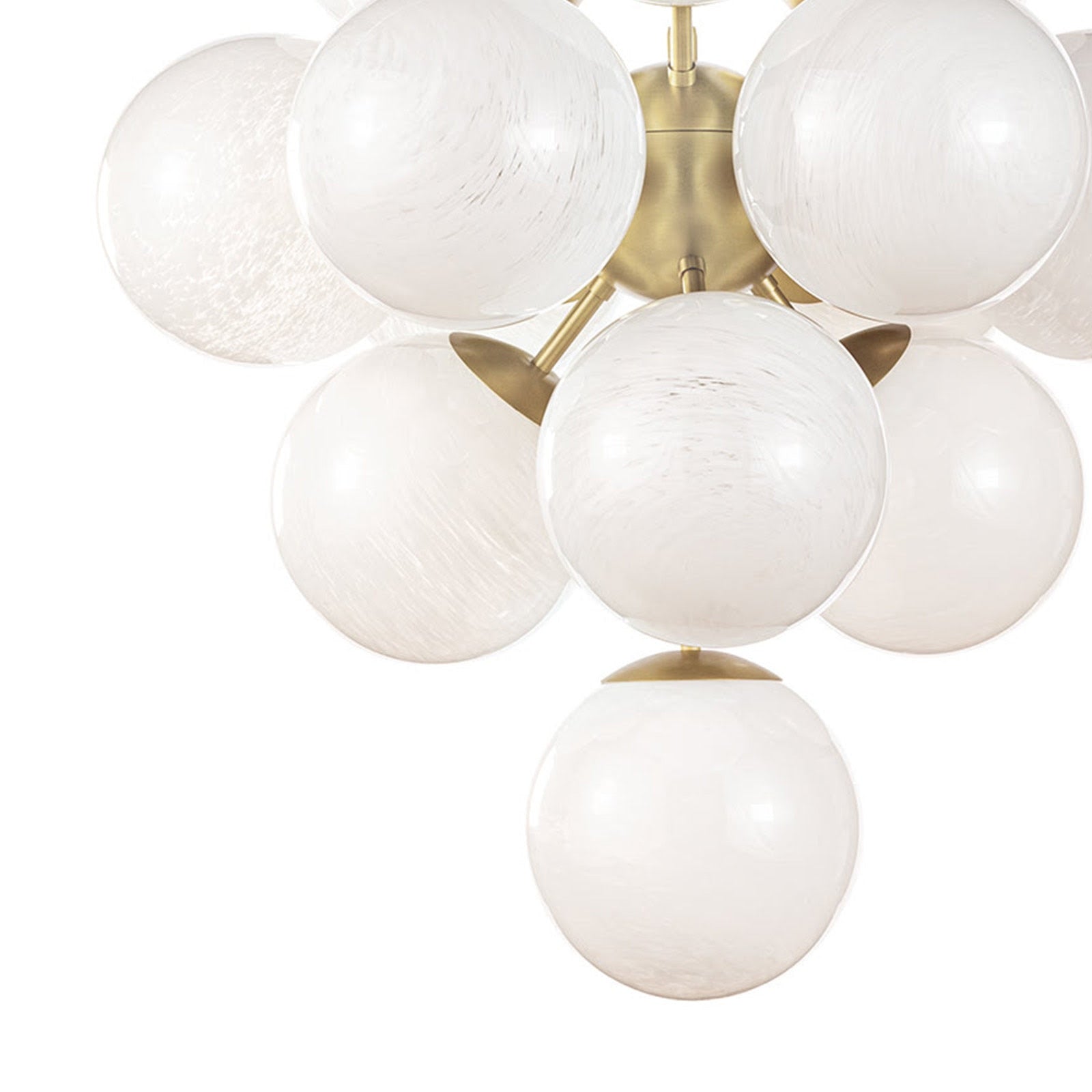 Three-Foot Swirl Glass Globe Chandelier
